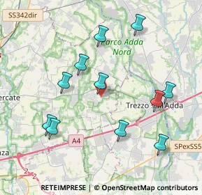 Mappa Via Vincenzo Bellini, 20874 Busnago MB, Italia (4.01818)