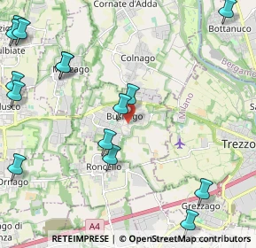 Mappa Via Vincenzo Bellini, 20874 Busnago MB, Italia (2.93938)