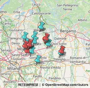 Mappa Via Vincenzo Bellini, 20874 Busnago MB, Italia (10.914)