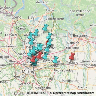 Mappa Via Vico Pellizzari Francesco, 20871 Vimercate MB, Italia (11.9525)