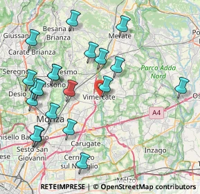 Mappa P.za Castellana, 20871 Vimercate MB, Italia (8.9475)