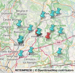 Mappa P.za Santo Stefano, 20871 Vimercate MB, Italia (7.235)