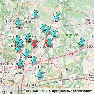 Mappa Piazza Castellana, 20871 Vimercate MB, Italia (8.9475)