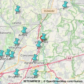 Mappa Via Francesco Crispi, 20871 Vimercate MB, Italia (6.91125)
