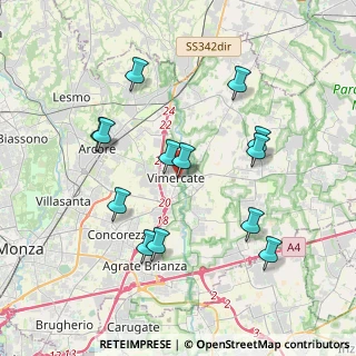 Mappa Piazza Castellana, 20871 Vimercate MB, Italia (3.74385)