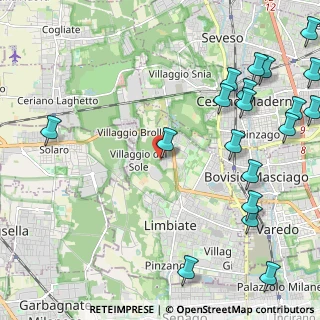 Mappa Via Monte Rosa, 20121 Limbiate MB, Italia (3.02211)