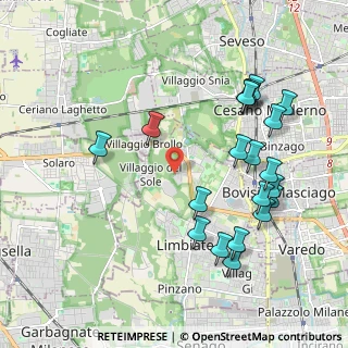 Mappa Via Monte Rosa, 20121 Limbiate MB, Italia (2.19)