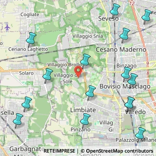 Mappa Via Monte Rosa, 20121 Limbiate MB, Italia (3.06267)