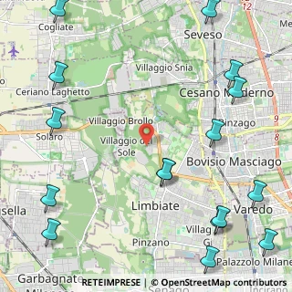 Mappa Via Monte Rosa, 20121 Limbiate MB, Italia (3.21563)
