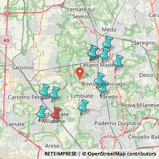 Mappa Via Monte Rosa, 20121 Limbiate MB, Italia (3.71417)