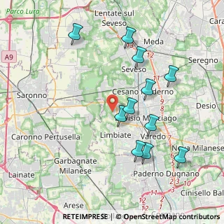 Mappa Via Monte Rosa, 20121 Limbiate MB, Italia (3.91909)