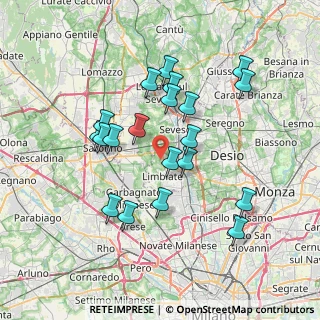 Mappa Via Monte Rosa, 20121 Limbiate MB, Italia (6.7925)