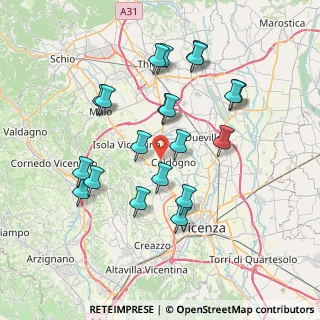 Mappa Via Altura, 36030 Caldogno VI, Italia (7.161)
