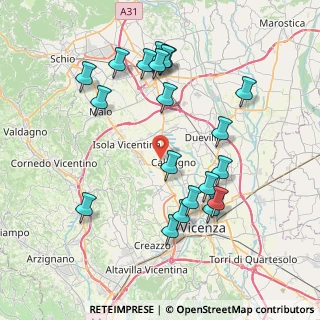 Mappa Via Altura, 36030 Caldogno VI, Italia (8.1135)