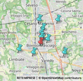 Mappa Via Pasubio, 20813 Bovisio-Masciago MB, Italia (1.18636)
