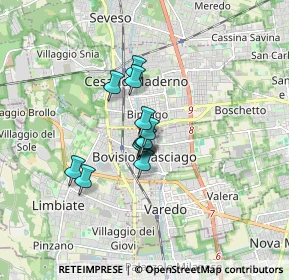 Mappa Via Pasubio, 20813 Bovisio-Masciago MB, Italia (1.02)