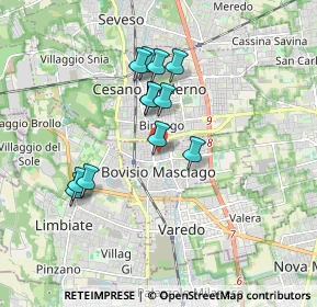 Mappa Via Pasubio, 20813 Bovisio-Masciago MB, Italia (1.49083)
