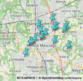 Mappa Via Pasubio, 20813 Bovisio-Masciago MB, Italia (1.37533)