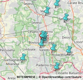 Mappa Via Pasubio, 20813 Bovisio-Masciago MB, Italia (3.61182)