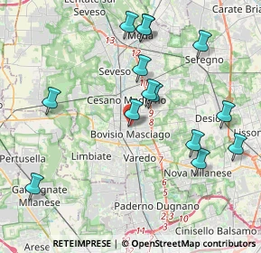 Mappa Via Pasubio, 20813 Bovisio-Masciago MB, Italia (4.23571)