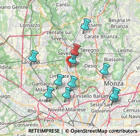 Mappa Via Pasubio, 20813 Bovisio-Masciago MB, Italia (7.14455)