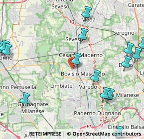 Mappa Via Toselli Pietro, 20812 Limbiate MB, Italia (6.4345)