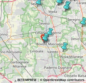 Mappa Via Toselli Pietro, 20812 Limbiate MB, Italia (5.58769)
