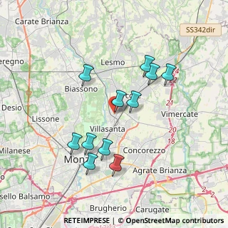 Mappa Via Giambattista Tiepolo, 20900 Monza MB, Italia (3.39364)