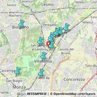 Mappa Via Giambattista Tiepolo, 20900 Monza MB, Italia (1.5375)
