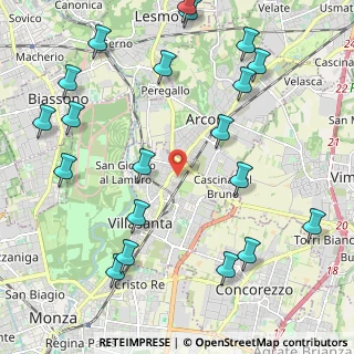 Mappa Via Ettore Fieramosca, 20058 Villasanta MB, Italia (2.7175)