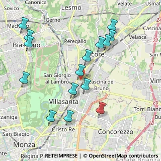 Mappa Via Ettore Fieramosca, 20058 Villasanta MB, Italia (2.22267)