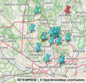 Mappa Via Giacomo Puccini, 20812 Limbiate MB, Italia (6.155)