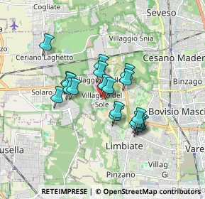 Mappa Via Giacomo Puccini, 20812 Limbiate MB, Italia (1.30316)