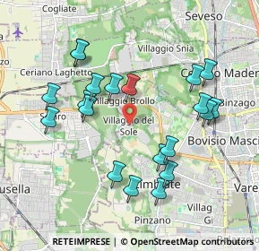 Mappa Via Giacomo Puccini, 20812 Limbiate MB, Italia (1.9425)