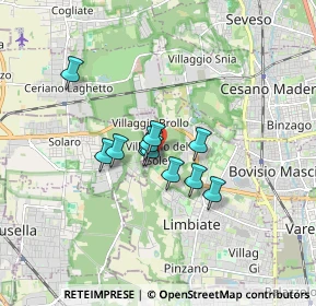 Mappa Via Giacomo Puccini, 20812 Limbiate MB, Italia (1.09818)