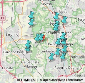 Mappa Via Giacomo Puccini, 20812 Limbiate MB, Italia (3.38842)