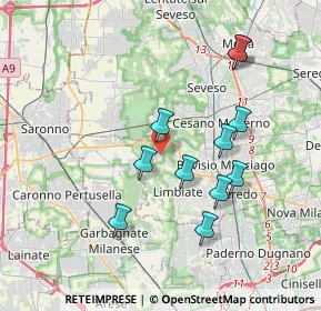 Mappa Via Giacomo Puccini, 20812 Limbiate MB, Italia (3.48545)