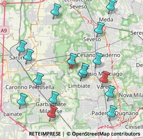 Mappa Via Giacomo Puccini, 20812 Limbiate MB, Italia (4.49875)