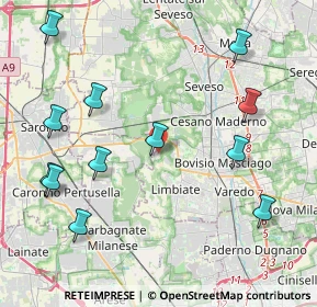 Mappa Via Giacomo Puccini, 20812 Limbiate MB, Italia (4.86583)