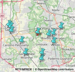 Mappa Via Giacomo Puccini, 20812 Limbiate MB, Italia (4.1925)