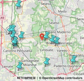 Mappa Via Giacomo Puccini, 20812 Limbiate MB, Italia (4.95786)
