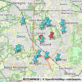 Mappa Via Giacomo Matteotti, 20851 Lissone Monza e , Italia (1.98357)