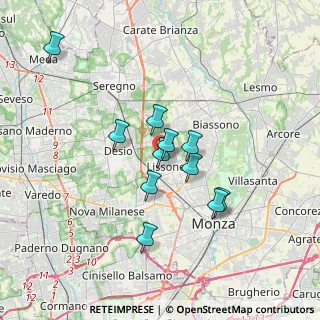 Mappa Via San Martino, 20851 Lissone MB, Italia (2.88909)