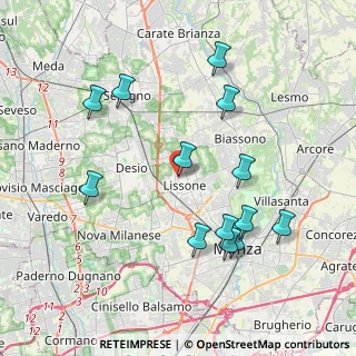 Mappa Via San Martino, 20851 Lissone MB, Italia (4.07)