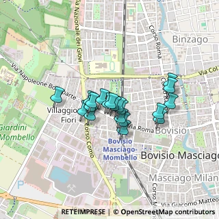 Mappa Piazza Napoleone Bonaparte, 20813 Bovisio-Masciago MB, Italia (0.2895)