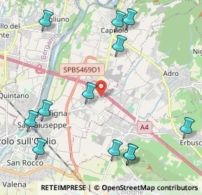 Mappa Via Brigate Alpine n.18 i, 25036 Palazzolo sull'Oglio BS, Italia (2.63583)
