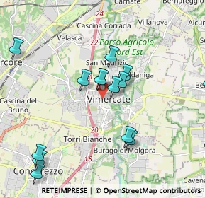 Mappa 20871 Vimercate MB, Italia (2.7015)