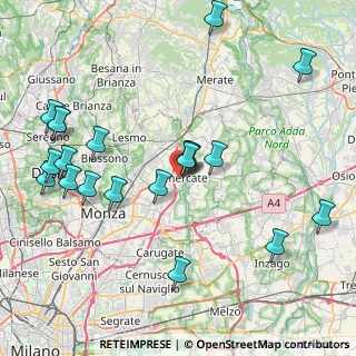 Mappa 20871 Vimercate MB, Italia (9.31)