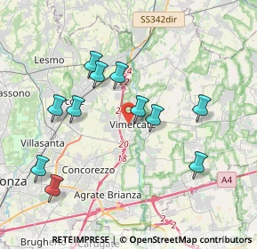 Mappa 20871 Vimercate MB, Italia (3.74636)