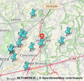 Mappa 20871 Vimercate MB, Italia (4.615)